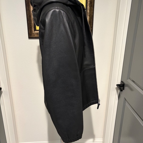 Coach Leather Jacket - Reversible and brand new Black Camo Size 40 - Picture 9 of 11